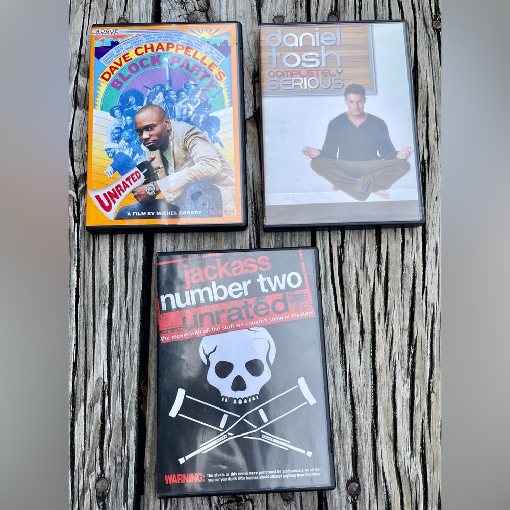 2/$10 Lot Adult Comedy Dave Chappelle Daniel Tosh Jackass #2 DVD Movies